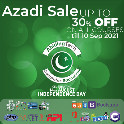 Azadi sale on computer courses